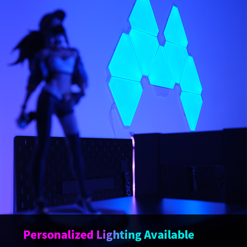 Lights panels led gaming wall lights panels nano hexagon triangle light panels that dance to game and music google amazon alexa