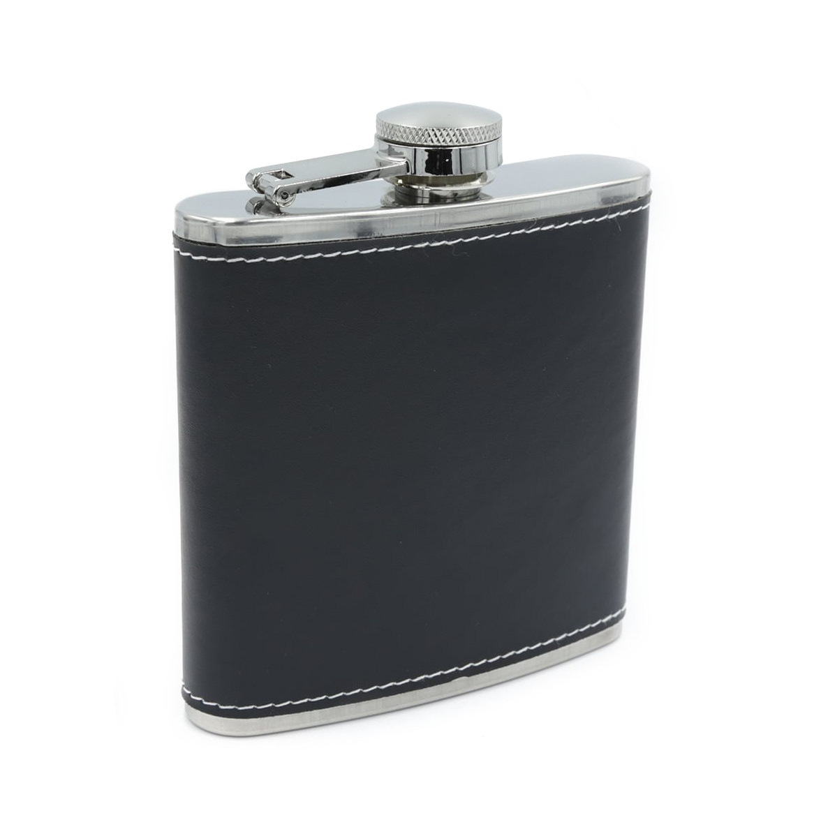 Camping Flask for Liquor 6oz 8oz Leather Hip Flask Stainless Steel with Funnel for Gift