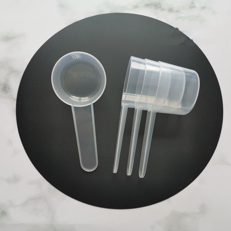 Plastic transparent protein powder scoop PP Measuring clear scoops 30g 60ml flat bottom spoon