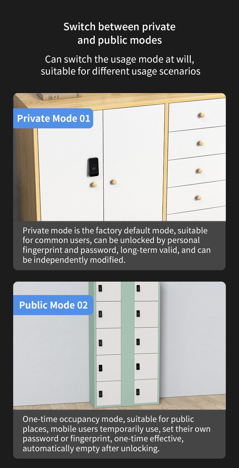 Yeelock Intelligent Fingerprint Lock Smart Cabinet Locks Biometric Keyless Furniture Cabinet Drawer Wardrobe Fingerprint Locks