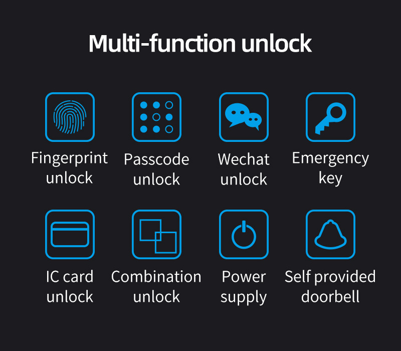 Keypad Biometric Fingerprint Door Handle Locks Easy Installation Keyless Smart Deadbolt Fingerprint Door Lock