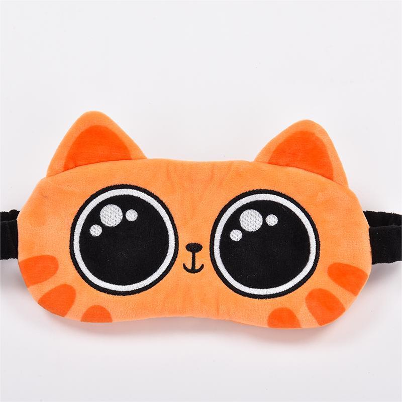 Custom soft cute owl plush embroidered sleeping eye mask for girl kids