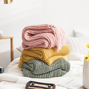 High Quality Bamboo Fiber Knitted Thread Cooling Comforter Summer Blanket