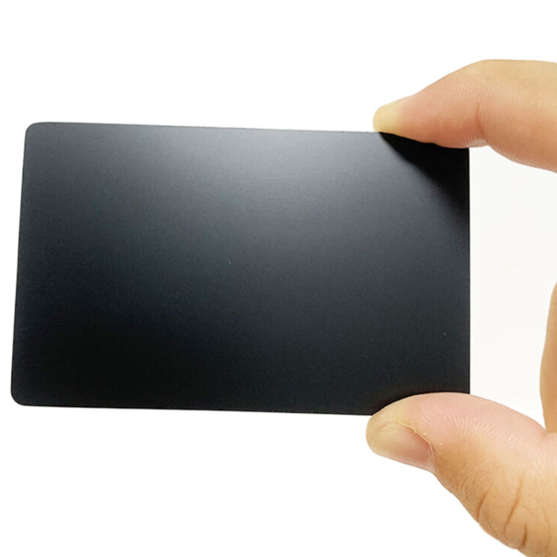 0.3mm matte black / brushed silver / 24k gold blank card stainless steel metal card basis for business card engraving