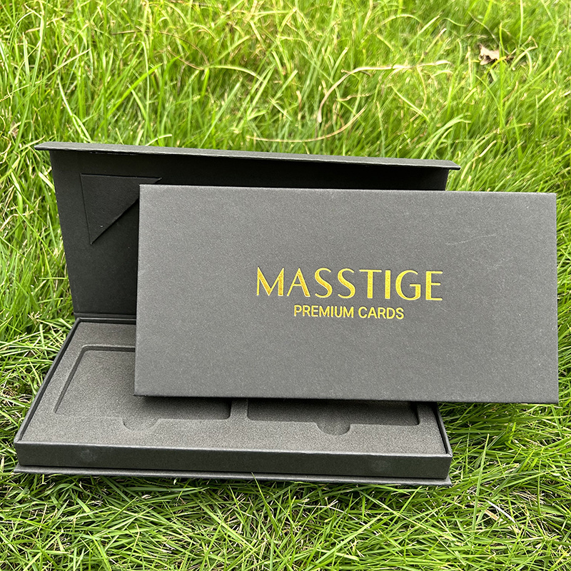 Gift Box Packaging Printing With Soft Foam Holder And Card Slot For Metal Credit Card