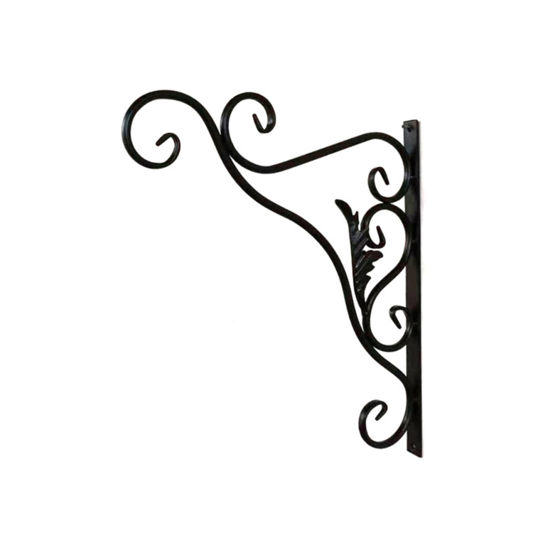 Iron Wall Bracket Decorative Hanging Plant Support Bracket Indoor Outdoor Plant Bracket for Hanging Basket