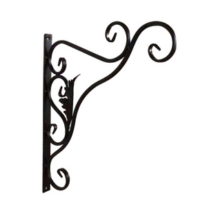 Iron Wall Bracket Decorative Hanging Plant Support Bracket Indoor Outdoor Plant Bracket for Hanging Basket