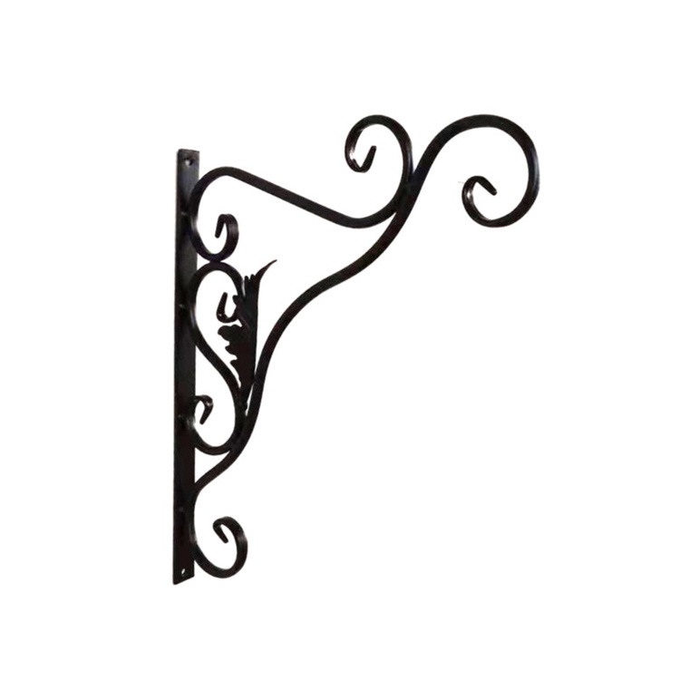 Iron Wall Bracket Decorative Hanging Plant Support Bracket Indoor Outdoor Plant Bracket for Hanging Basket