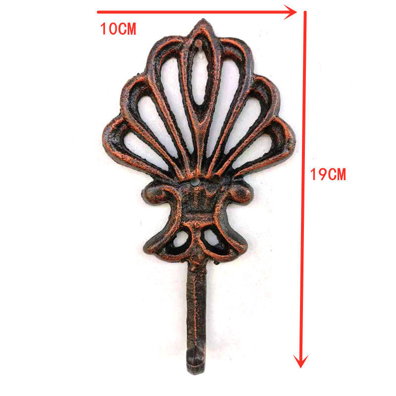 Cast Iron Hook Antique Color Metal Heavy Duty Wrought Iron Coat Hook Clothes Rack Wall Hanger Wall Hook