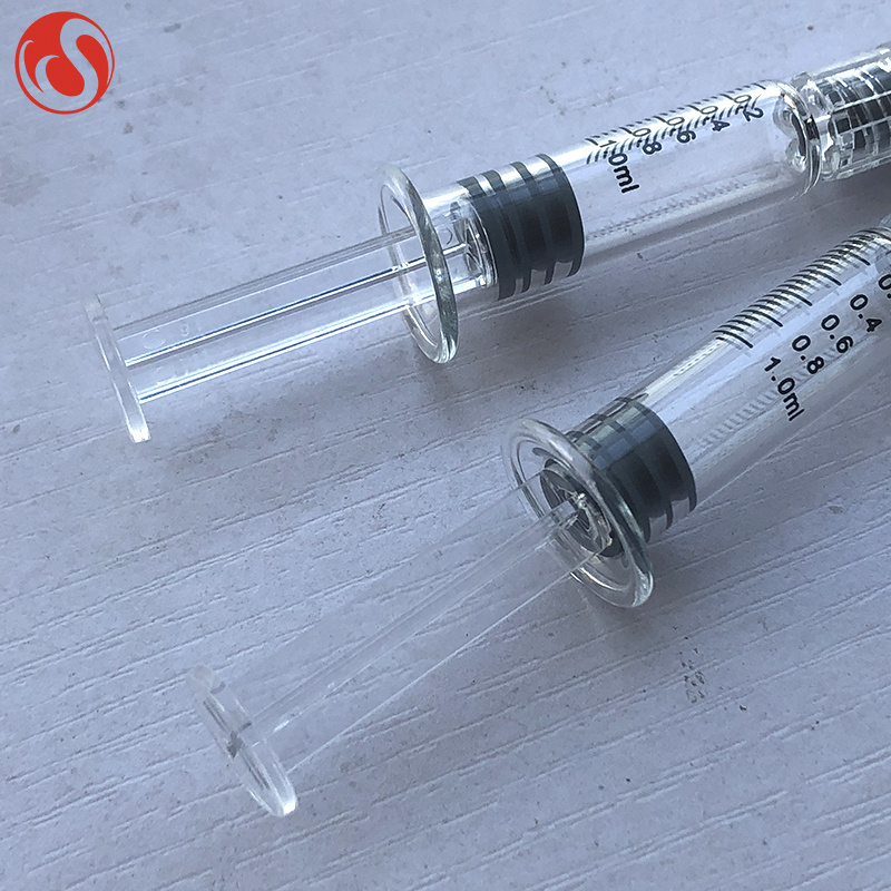 Factory direct 1ml disposable syringe 1ml glass syringe with luer lock