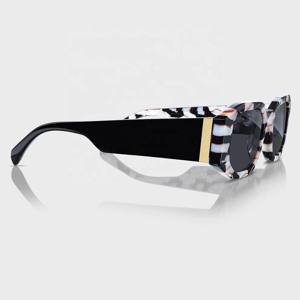 Yeetian Rectangular Acetate Eyewear High End Occhiali da Sole Luxury Custom Marble Sunglasses