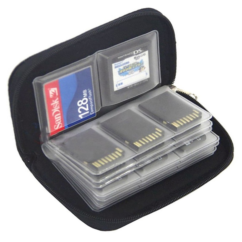 22 Slots Photography Storage Case Holder for CF/SD/Micro SD/SDHC/MS/DS Carrying Pouch Game Card Memory Card Storage Wallet Bag