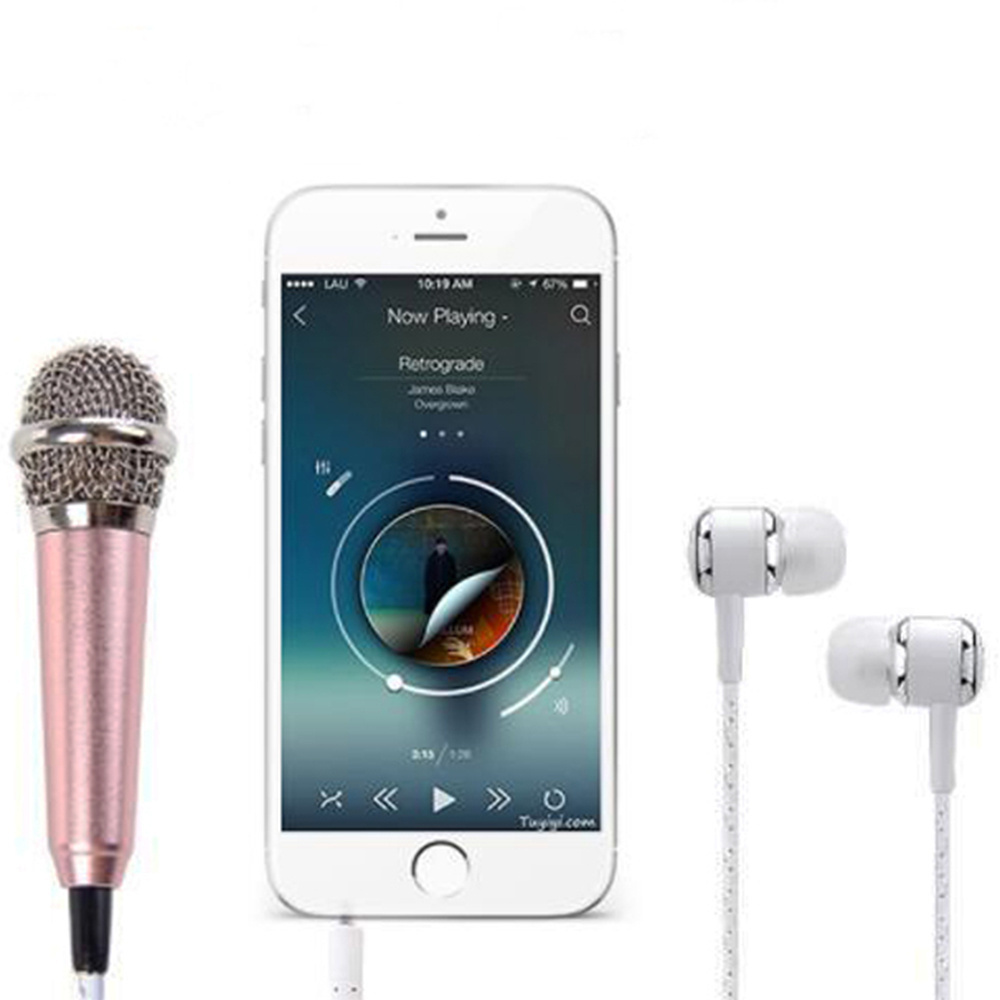 Plastic Karaoke KTV Mobile Phone Wired Mini Microphone for iPhone iPad 3.5mm Audio Microphone