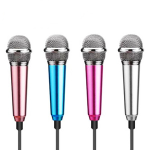 Plastic Karaoke KTV Mobile Phone Wired Mini Microphone for iPhone iPad 3.5mm Audio Microphone