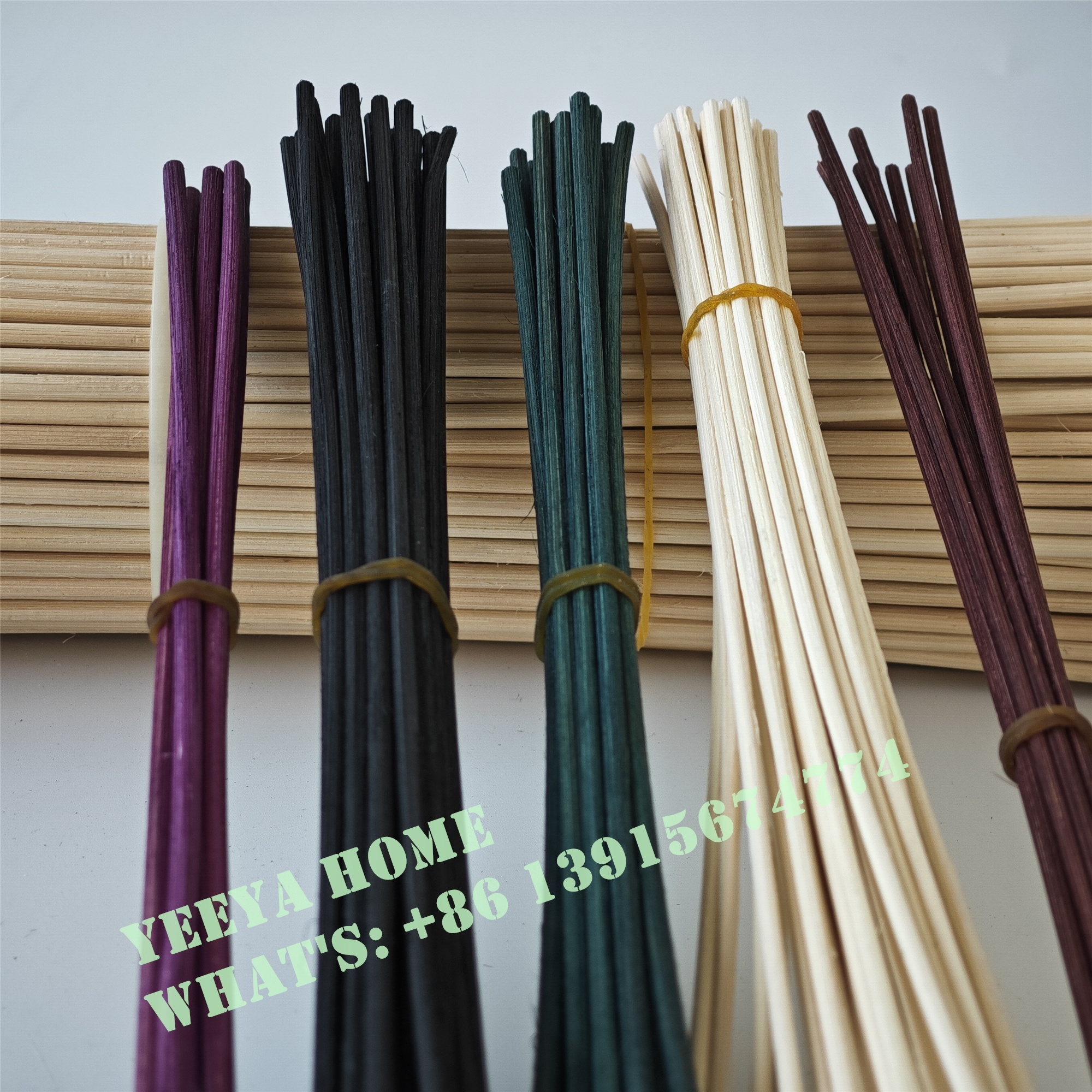 Glue Free 3mm 4mm 5mm Natural Grey Absorbent Cotton Fiber Rods Ployster Rattan Scent Reeds Diffuser Sticks For Perfume Diffuser