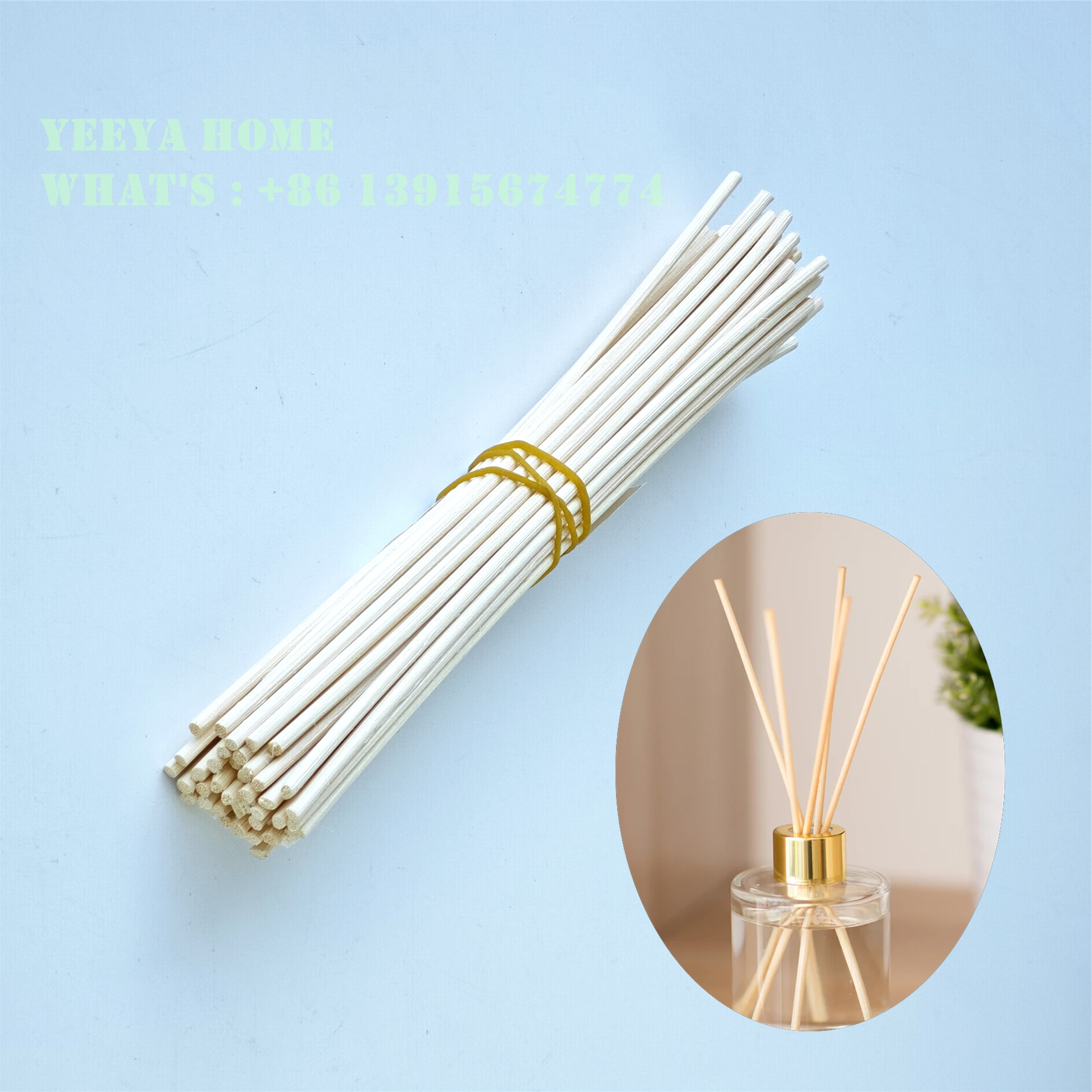 Glue Free 3mm 4mm 5mm Natural Grey Absorbent Cotton Fiber Rods Ployster Rattan Scent Reeds Diffuser Sticks For Perfume Diffuser