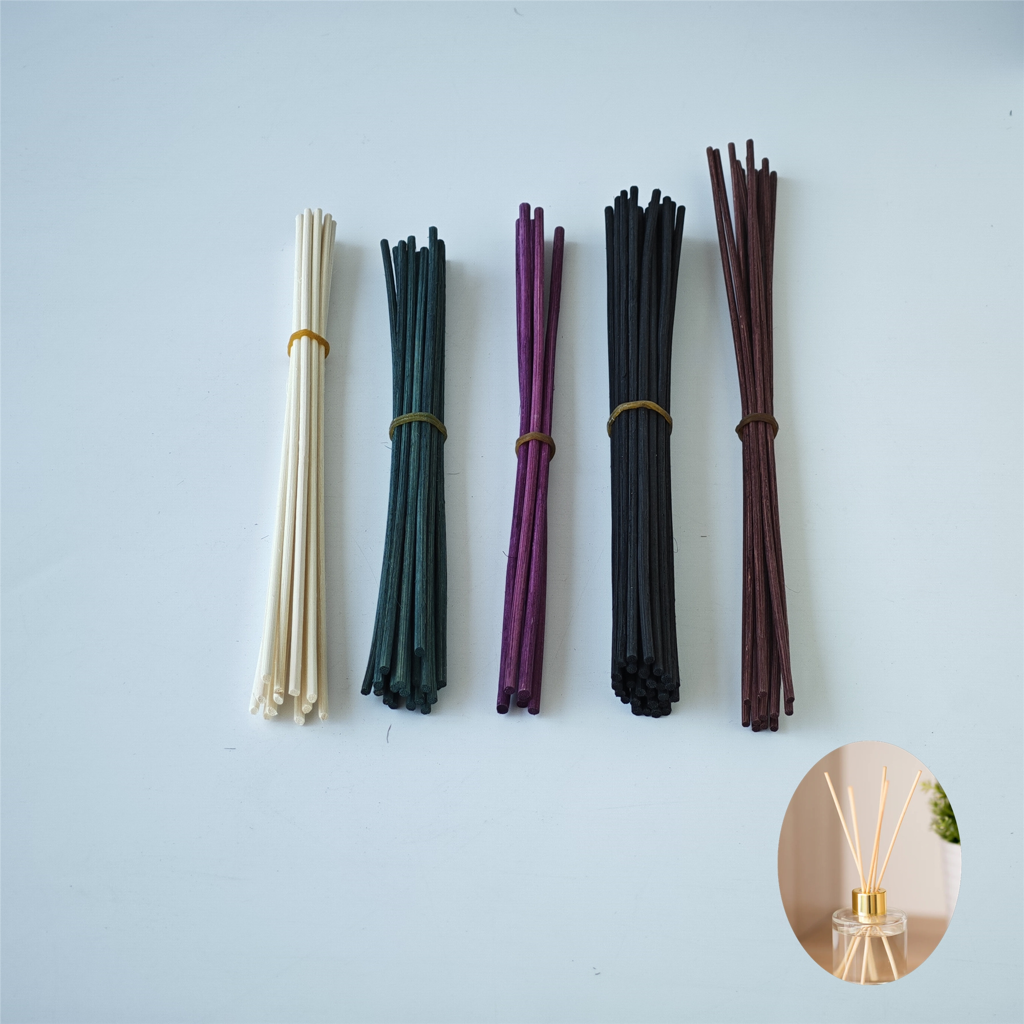 Custom Air Freshener Cheap Reed Diffuser Black Rattan Diffuser Fiber Sticks Natural Rattan Sticks For Reed Diffuser