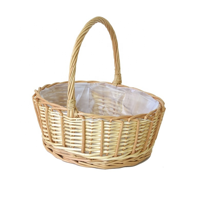 bulk sale multicolor wicker gift hamper for gift package with plastic liner