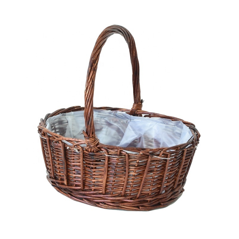 bulk sale multicolor wicker gift hamper for gift package with plastic liner