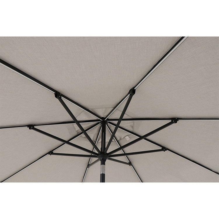 10Ft Patio Umbrella Led Aluminium Garden Umbrellas Courtyard Umbrella for Garden