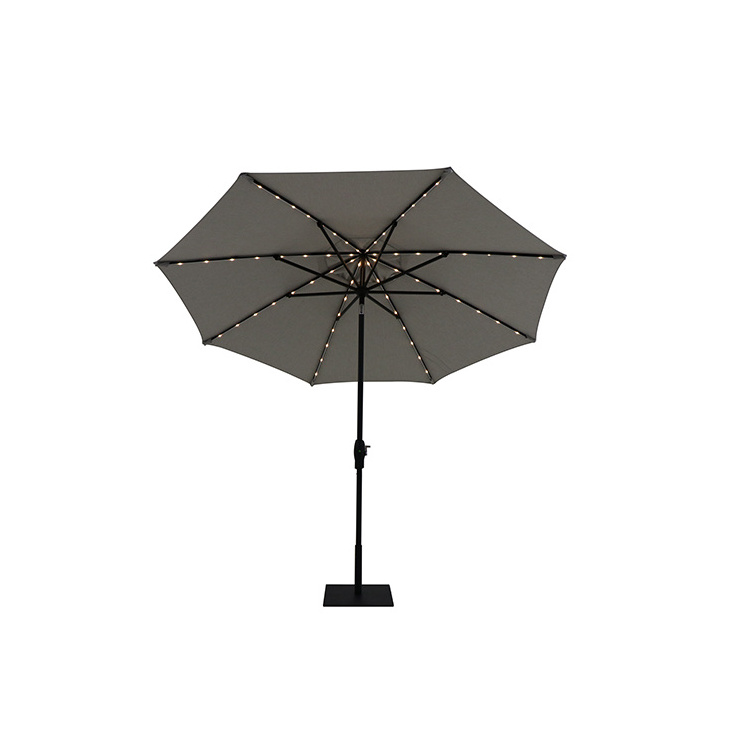 10Ft Patio Umbrella Led Aluminium Garden Umbrellas Courtyard Umbrella for Garden