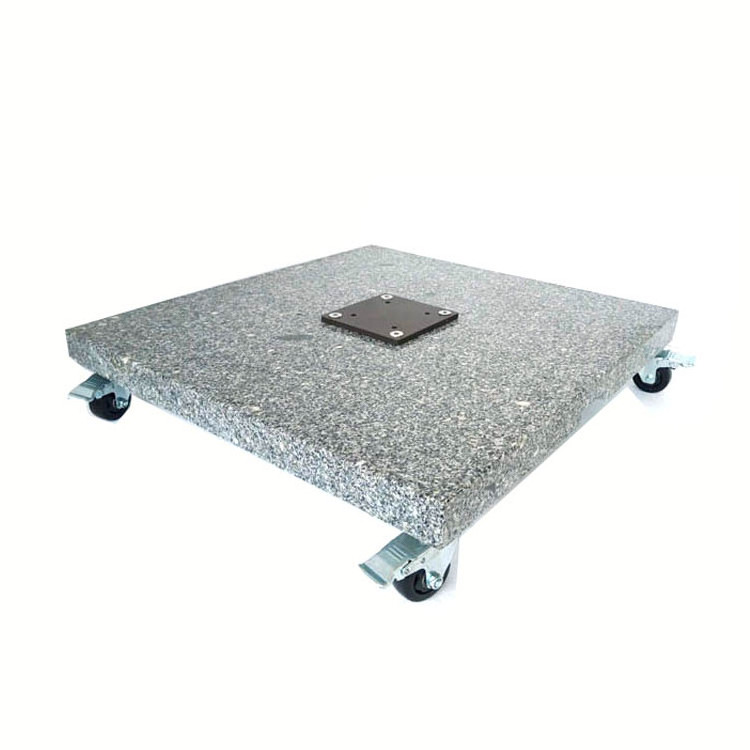 70x70x8cm Garden Restaurant Cafe Hotel Outdoor Square Umbrella Granite Umbrella Base With Wheels