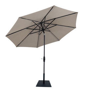 YEEZE 9ft  Twist-tilt Sun Garden Market Parasol with Led Light Solar for Outdoor Courtyard Parasol Garden Umbrella