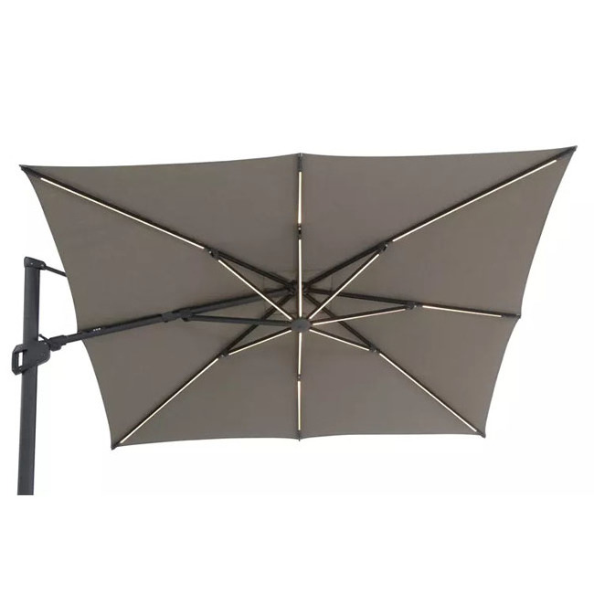 10ft Square Big Size Aluminium Custom Outdoor Garden Manufacturer Parasol Umbrella For Garden With base