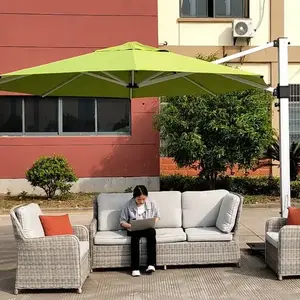 Cantilever automatic patio outdoor furniture umbrella