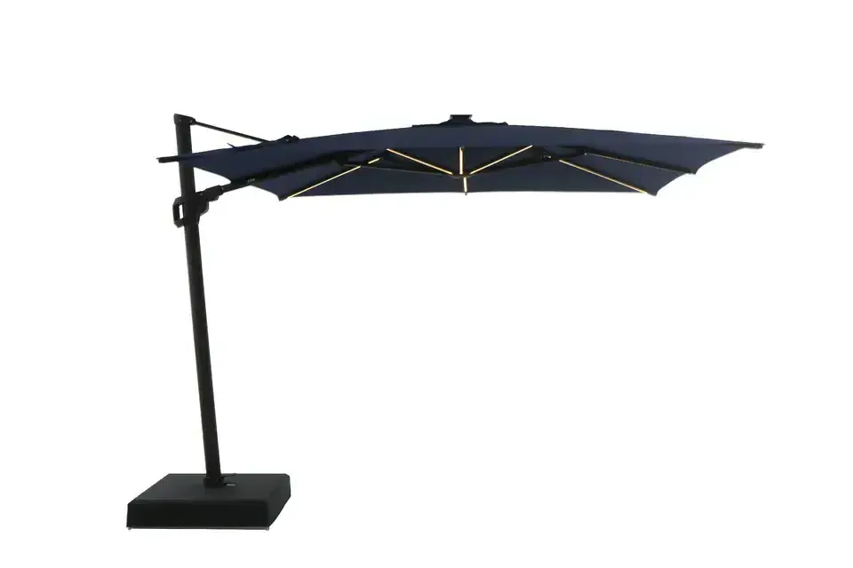 Cantilever umbrella with adjustable Led light, high-end patio umbrella