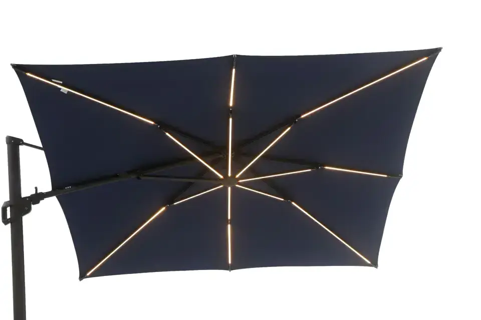 Cantilever umbrella with adjustable Led light, high-end patio umbrella