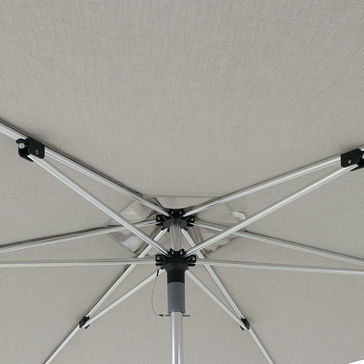 High quality push-pull aluminum sunshade open frame umbrella for beach hotel