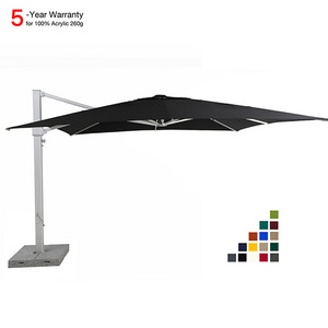 2021 Australia Best Selling 4M Square Heavy Duty Custom  Luxury Restaurant Cantilever Patio Garden Outdoor Umbrella Wholesale