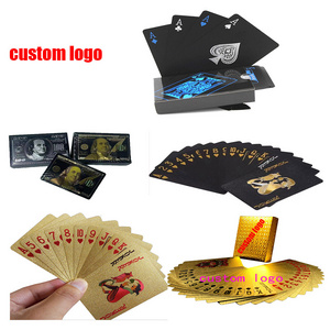 Popular Game Waterproof Poker Cards Customized Carbon Fiber Playing Card Gold Black White Silver Blue Red Sublimation Blank Deck