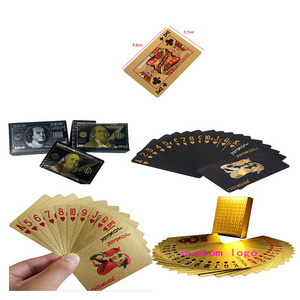 Poker Size Standard Index 12 Decks Of Cards Blackjack Euchre Canasta Playing Game Poker Cards Gold Black Silver Red Blue With Lu