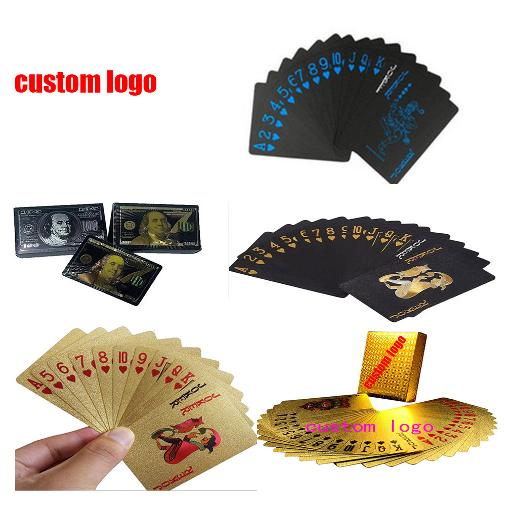 Customized Nude Gold Poker Cards Royal For Sale Easy Return Cheating Dollar Euro Front Back Side Sublimation Advertising Playing