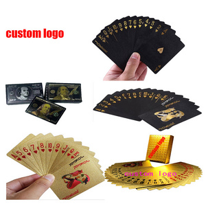 Customized Blank Sublimation Printed Pvc Gold Foil Playing Poker Cards Waterproof Plastic Magic Card Mini Paper Playing Cards 54