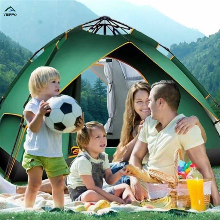 YEFFO drophipping outdoor  waterproof automatically pops up 3-4 people family tent for camping