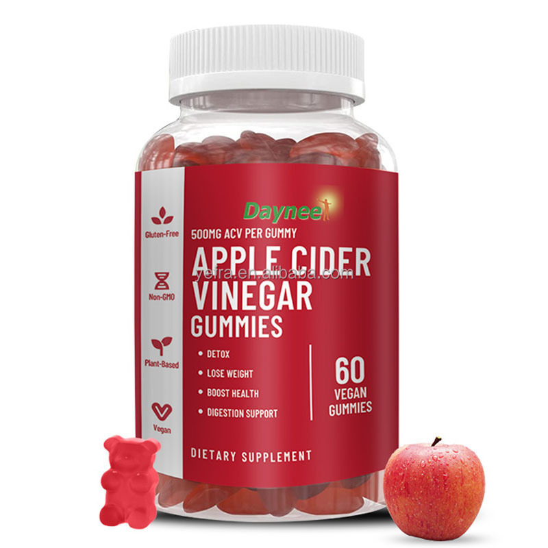 Gummy Supplement collagen skin whitening ACV Weight Loss Apple Cider Vinegar gummies Vitamin C Biotin big butt  soft gummy candy