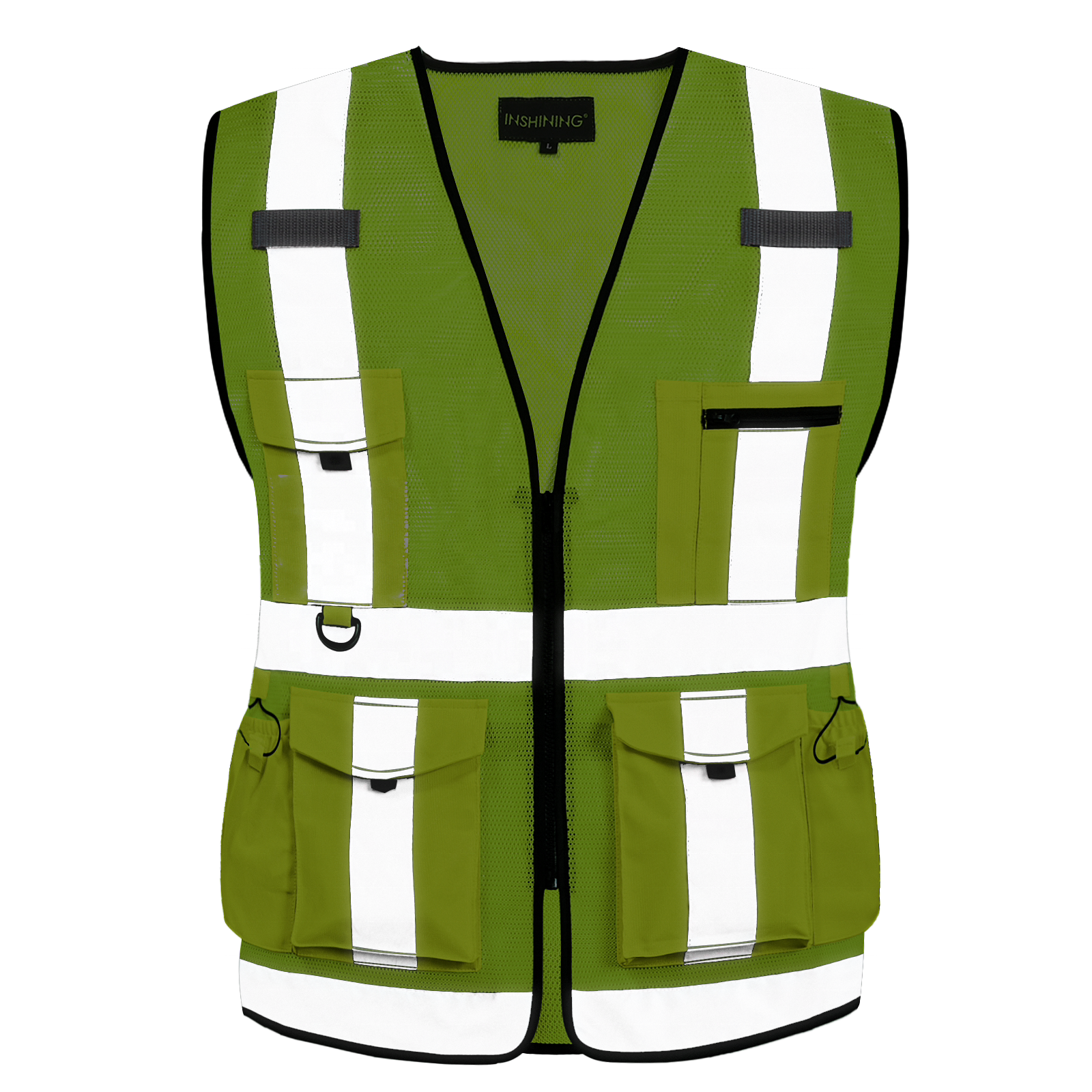 High Vis Custom Clothing Wholesale Reflective Workwear Safety Vest Construction with Pockets for Men