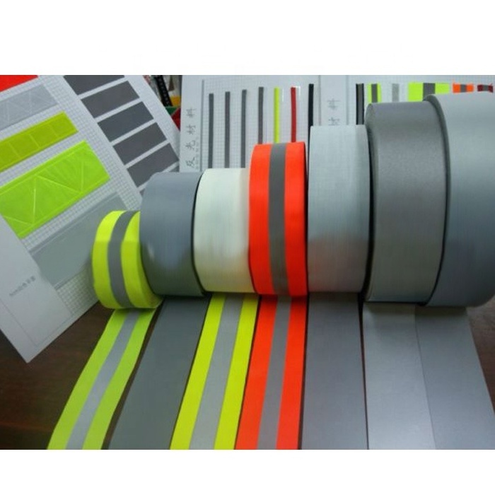 High Visibility Flame Retardant Warning Safety Strip Retro Reflective Material Fabric Tape for Clothing