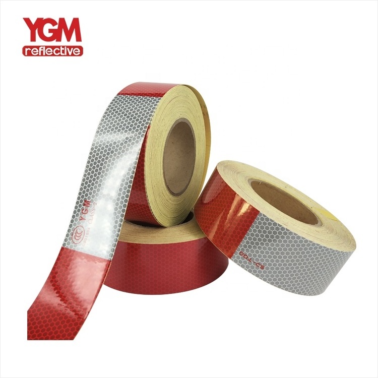 Red and White Conspicuous Vehicle Reflective Tape for Car