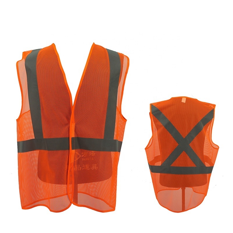 YGM Hi Vis Traffic Red Safety Reflective Vests