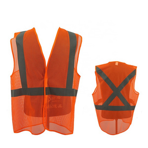 YGM Hi Vis Traffic Red Safety Reflective Vests