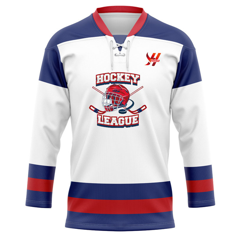 Professional Supplier Customized embroidery tackle twill ice hockey jersey