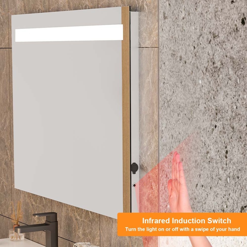 Led Bathroom Mirror With Infrared Sensor Switch Control Wall Mounted Vanity Mirror