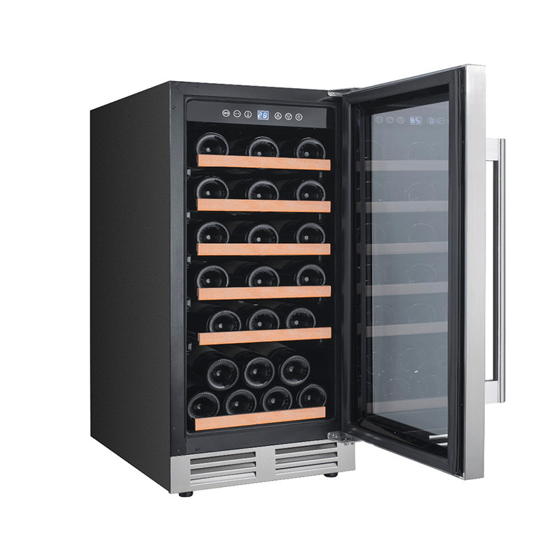 Custom High Quality Wine Cooler Cabinet with Lock Wooden Shelves Wine Cellar Furniture Wine and Beverage Coolers