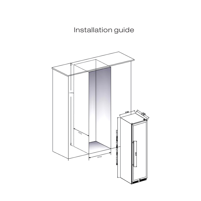 Wine Refrigerator Dual Zone Temperature Control Wine Cellar with Lock and Key Thermal Wine Dispenser