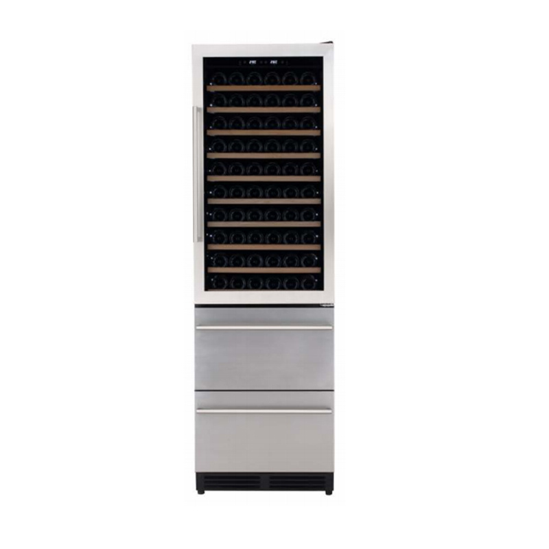 Wine Refrigerator Dual Zone Temperature Control Wine Cellar with Lock and Key Thermal Wine Dispenser