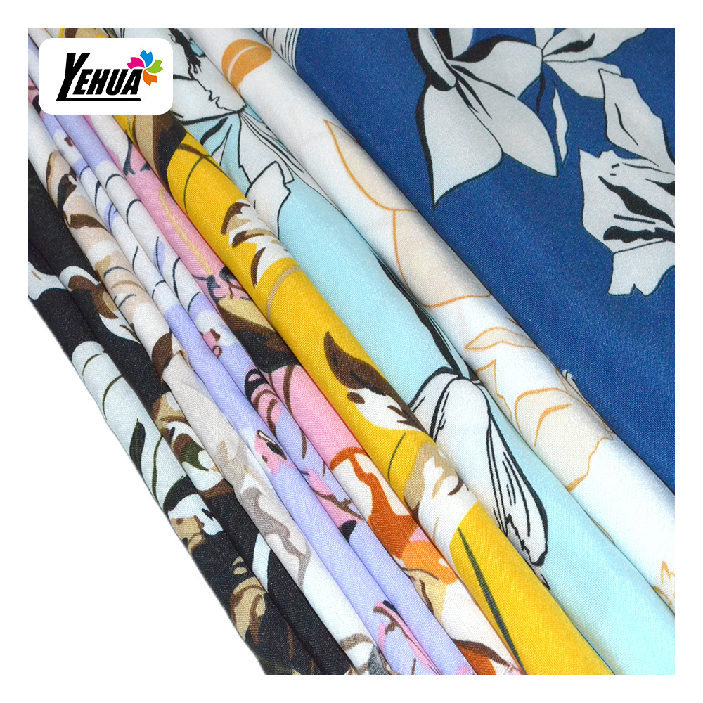 flower  strip  dot  designs 95 polyester 5 elastane 4 way stretch  polyester spandex fabric  for dress to Peru